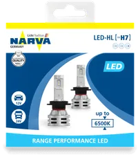Лампа светодиодная 12/24V H7 24W 6500K NARVA Range Performance LED 2 шт. картон 180333000. Артикул 180333000
