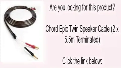 Chord Epic Twin Speaker Cable (2 x 3.5m Terminated)